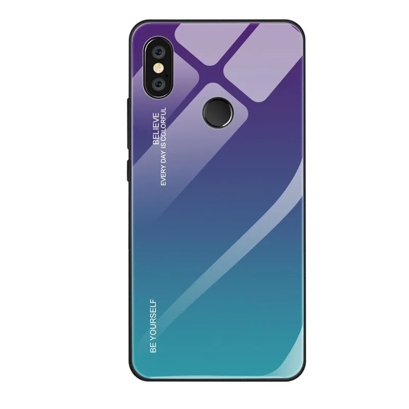 3 Для Xiaomi Redmi Note 5 7 6 Pro 6A градиентный чехол из закаленного стекла для Xiaomi A2 Lite A1 9 Mi8 Mi6X Mi9 SE F1 Aurora чехол s - Цвет: 3