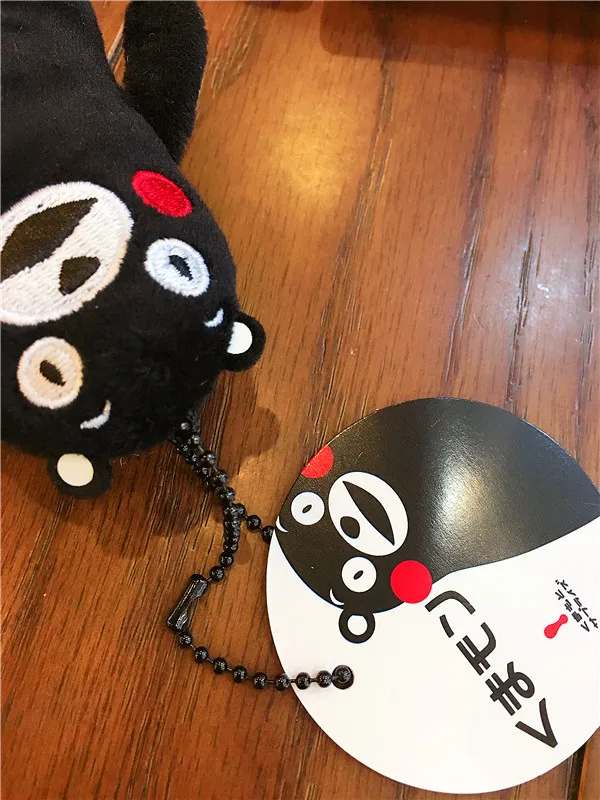 1 шт. Kawaii Медведь kumamoto плюшевая маленькая кукла-подвеска мягкий талисман черный игрушечный медведь Кумамон милые мини-зверушки в подарок для детей