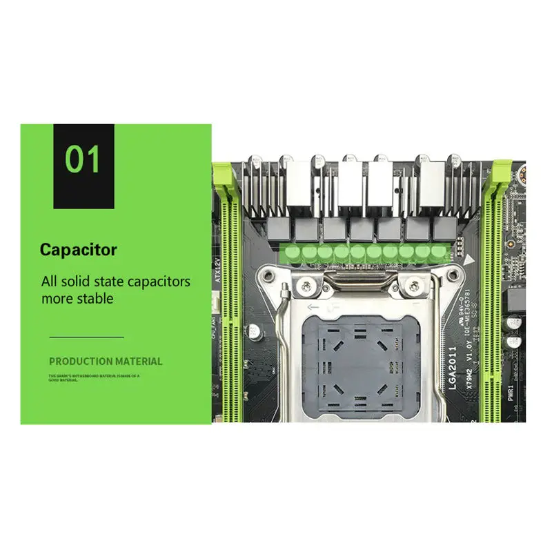 X79 M2 Motherboard Lga2011 Atx Usb3.0 Sata3 Pci-E Nvme M.2 Ssd Support Reg Ecc Memory And Xeon E5 Processor | Компьютеры и офис