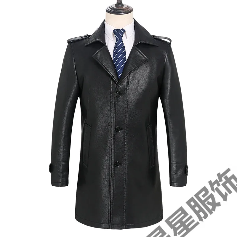 Мужское кожаное пальто из натуральной кожи 8XL 6XL весеннее овечьей шкуры с