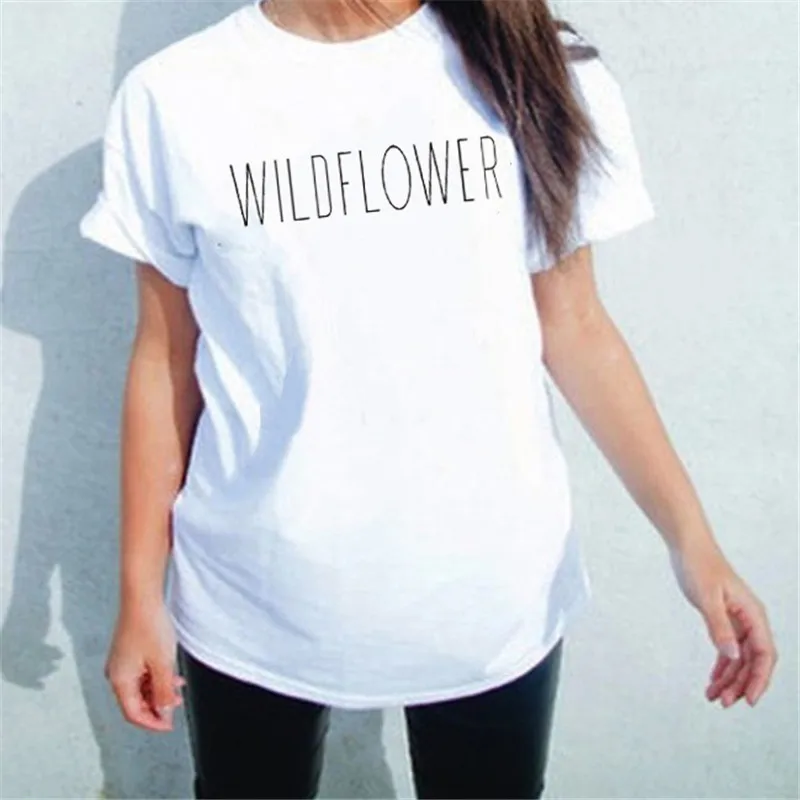 WT0102 Новое поступление Уайлдфлауэр милые Для женщин футболка лето мужская белая |