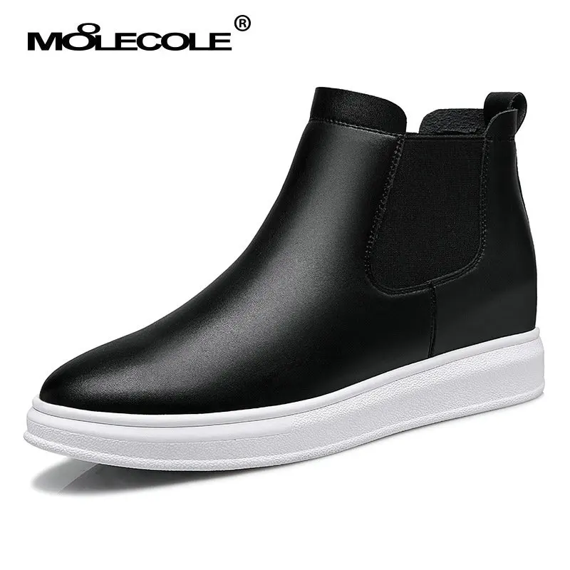 2016 Новый Женщины ИСКУССТВЕННАЯ Кожа Ботильоны Удобная Высота Увеличение белый и