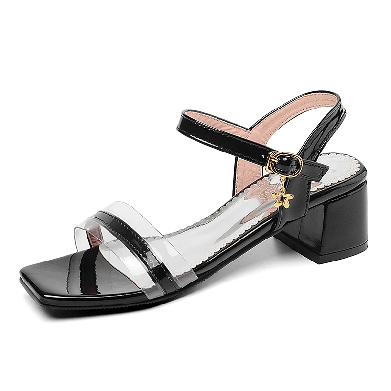 Новинка модные выразительные прозрачные летние женские босоножки пикантные