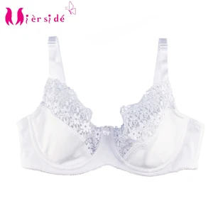 Mierside BW163 Sexy Lace Bra Embroidery Women Underwear White And Black Floral Sexy Push up Bralette C/D/DD
