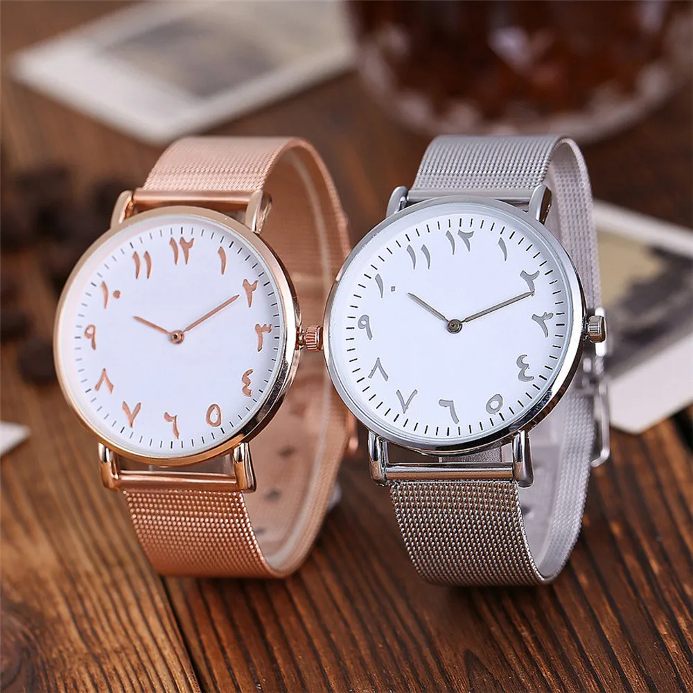 2019 New Women Top Brand Fashion Quartz Stainless Steel Band Arabic Numbers Analog Wrist Watch Ladies Clock Relogio Feminino | Наручные