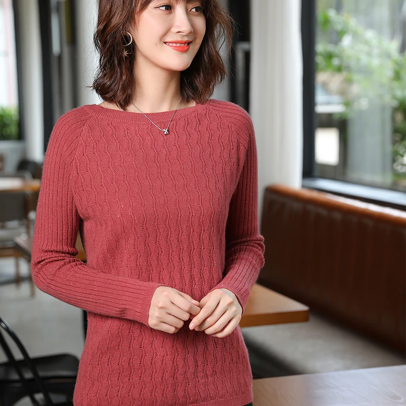 Вязаный свитер для женщин 100% чистый кашемировый с высоким воротом зимние теплые