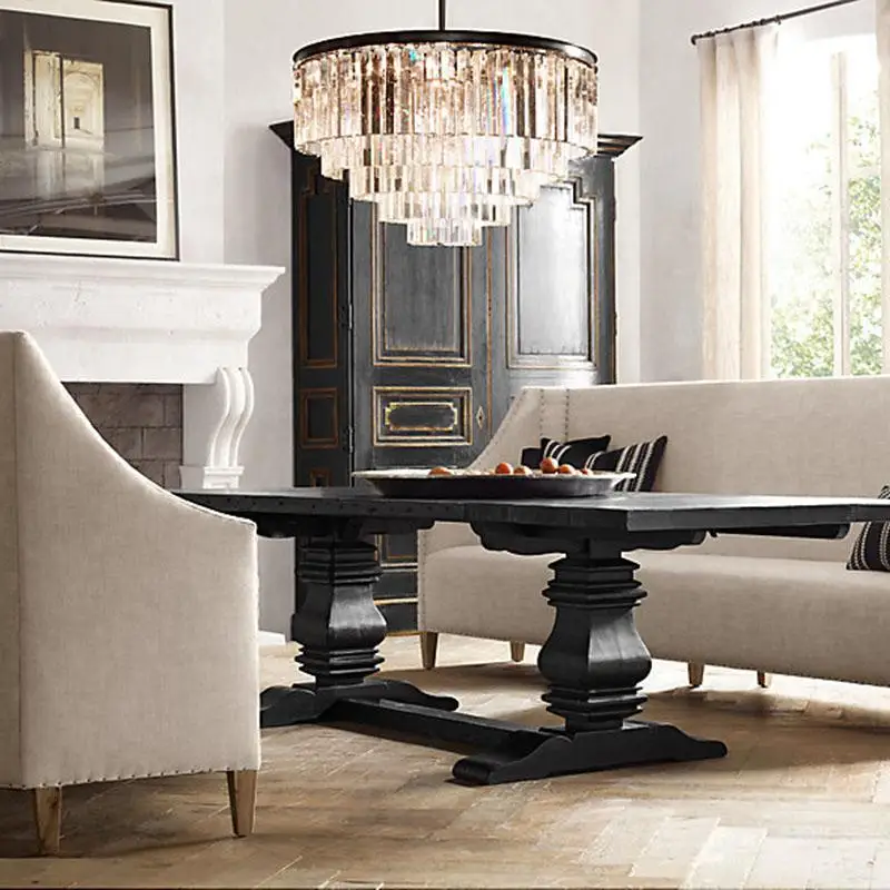 

Vintage Chandeliers LED Lighting Modern Crystal Prism Chandelier Light lustres de cristal for Living Dining Room Home Decor