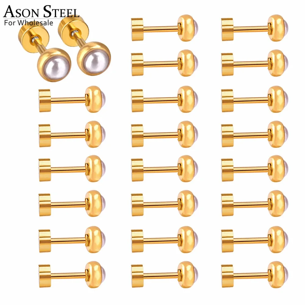

ASONSTEEL, милые серьги-гвоздики с искусственным жемчугом, Золотые серьги из нержавеющей стали, богемные ювелирные изделия для женщин, подарки н...