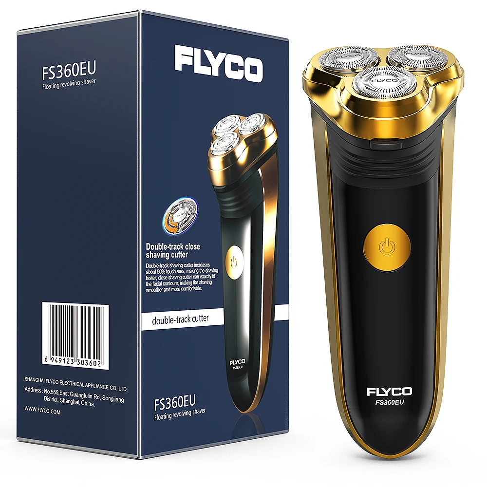 Бритва FLYCO для бритья бороды триммеры с 3 плавающими головками электробритва