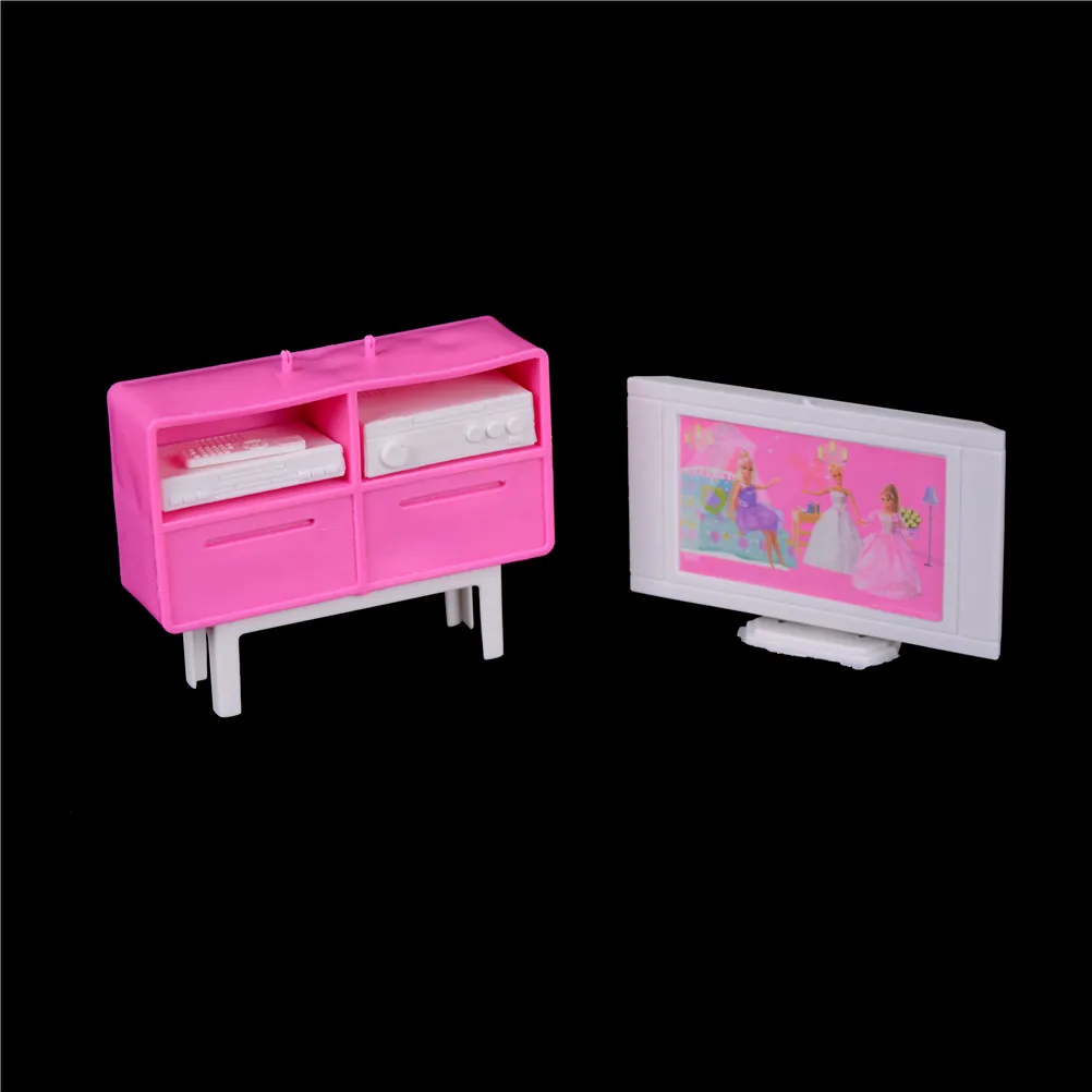 Модный пластиковый игровой ТВ-стенд шкафчик масштаб 1/6 для кукольного дома