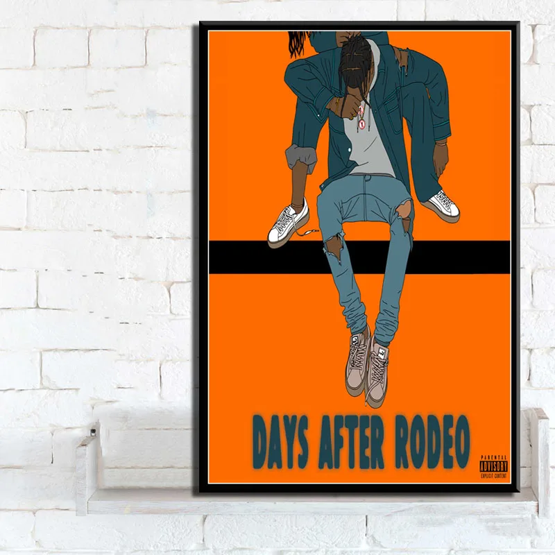 С изображением Трэвиса Скотта Astroworld Rodeo DAYS Rap музыкальный альбом звезда плакатный принт искусство холст живопись настенные картины гостиная домашний декор - Цвет: Сливовый