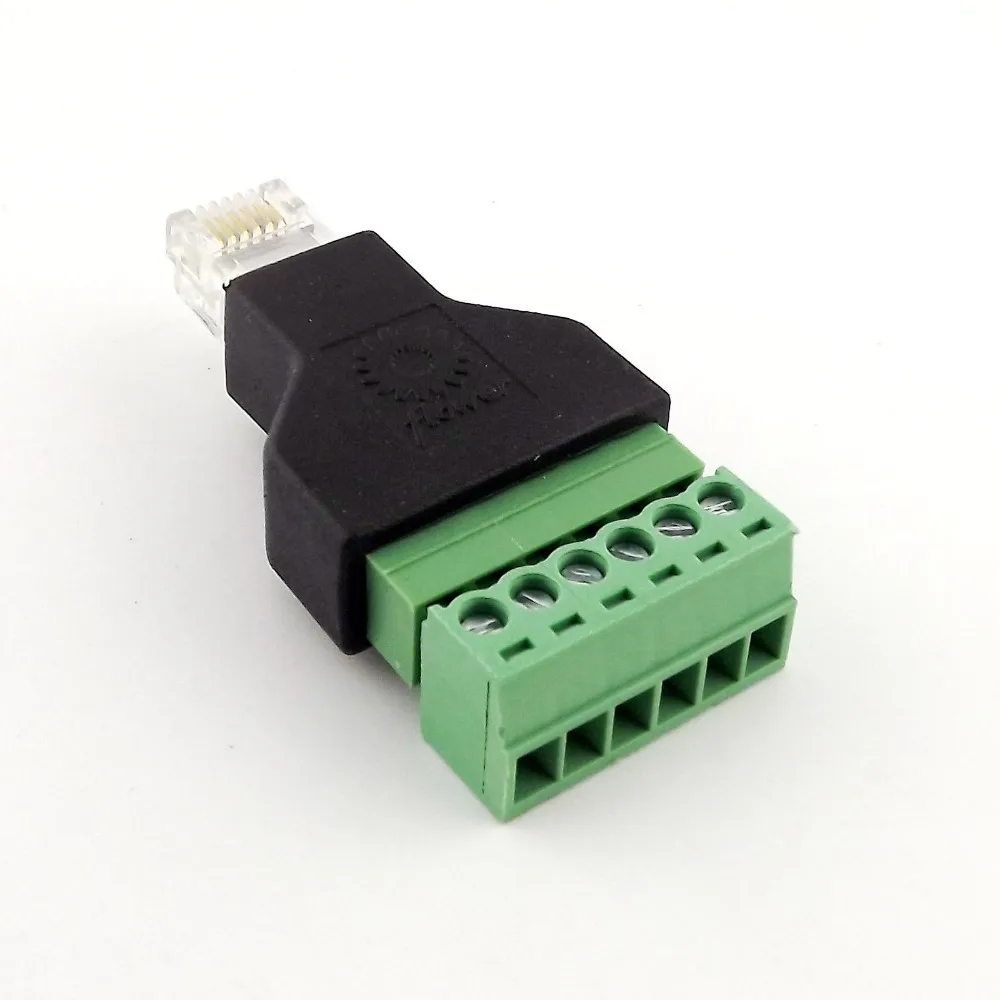 1 шт. Ethernet RJ12 6P6C штекер винтовой терминал 6 контактов стандартный разъем