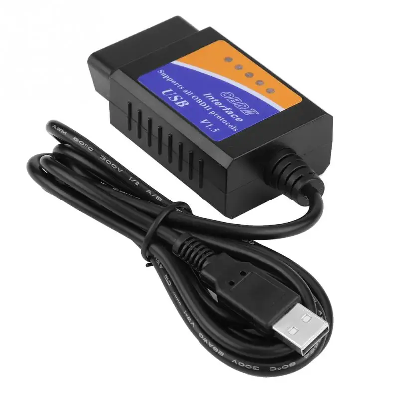 2018 Vgate сканер USB ELM322 OBD2 OBD 2 интерфейсный кабель автомобильный ECU диагностический