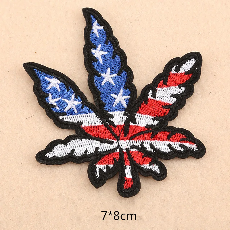 On Patches For Clothing Fabric Badges Applique Embroidered Stickers Scrapbooking DIY Sewing Accessories Leaf wing | Дом и сад
