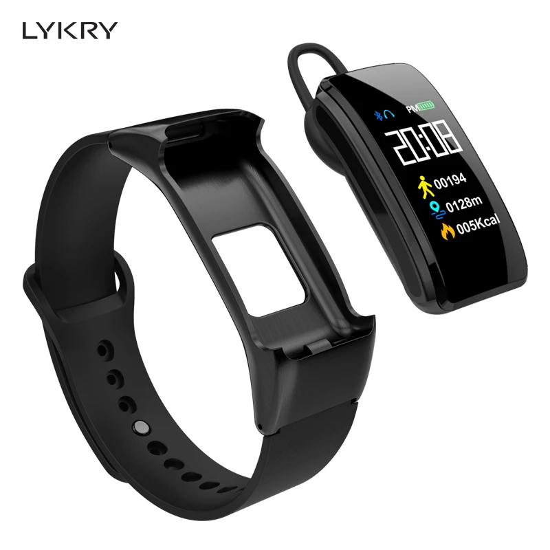 LYKRY Smart говоря Band Bluetooth наушники Smartwatch сердечного ритма умный браслет с группы