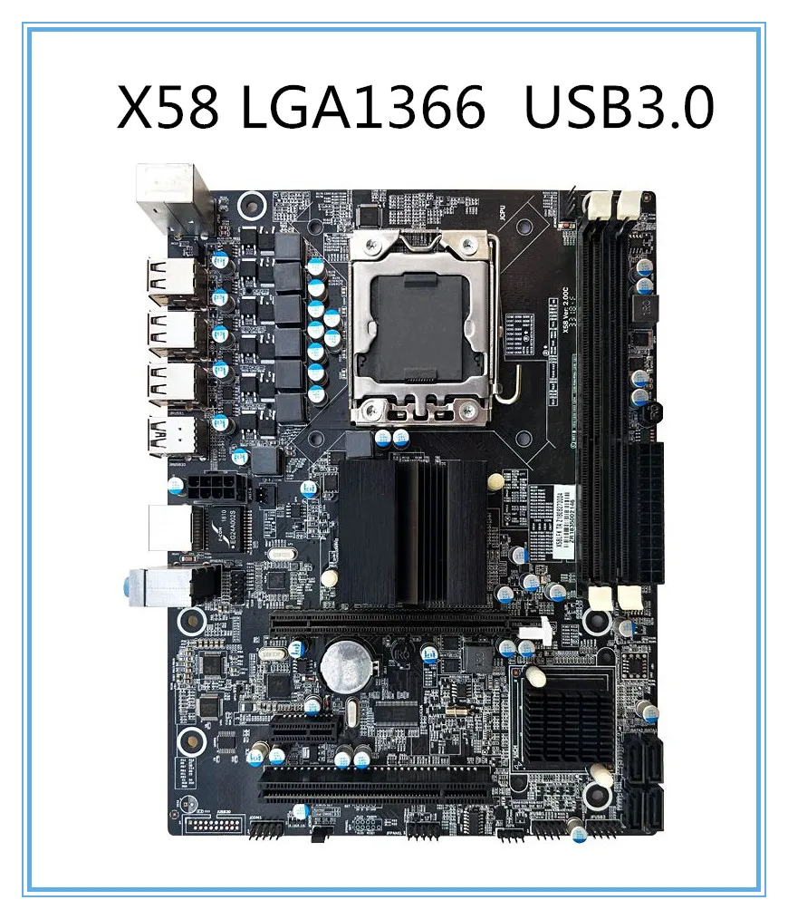 Новая материнская плата x58 с USB 3 0 портом Поддержка ecc ram LGA 1366 DDR3 ATX|Материнские