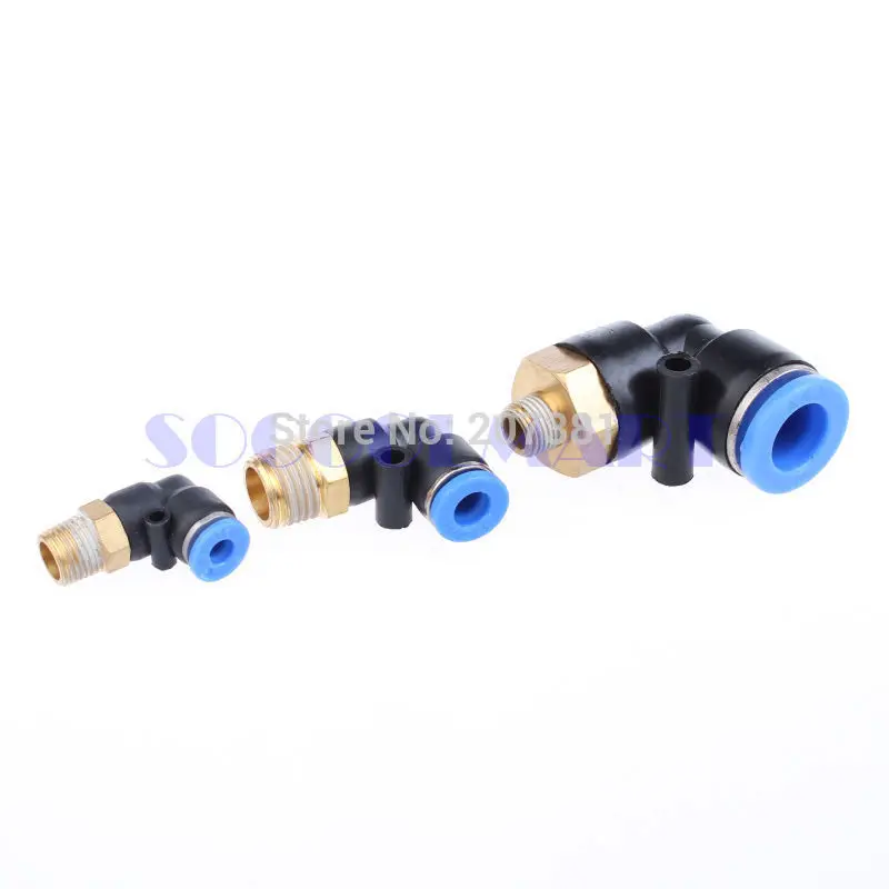 free shipping 2Pcs 8mm 5/16&quot OD Tube 10mm Male Thread One Touch Air Pneumatic Quick Fitting | Обустройство дома