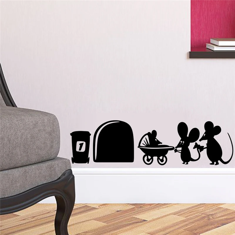 Детская семейная мышь с отверстиями для стен Φ 377. Diy фотообои милыми животными из