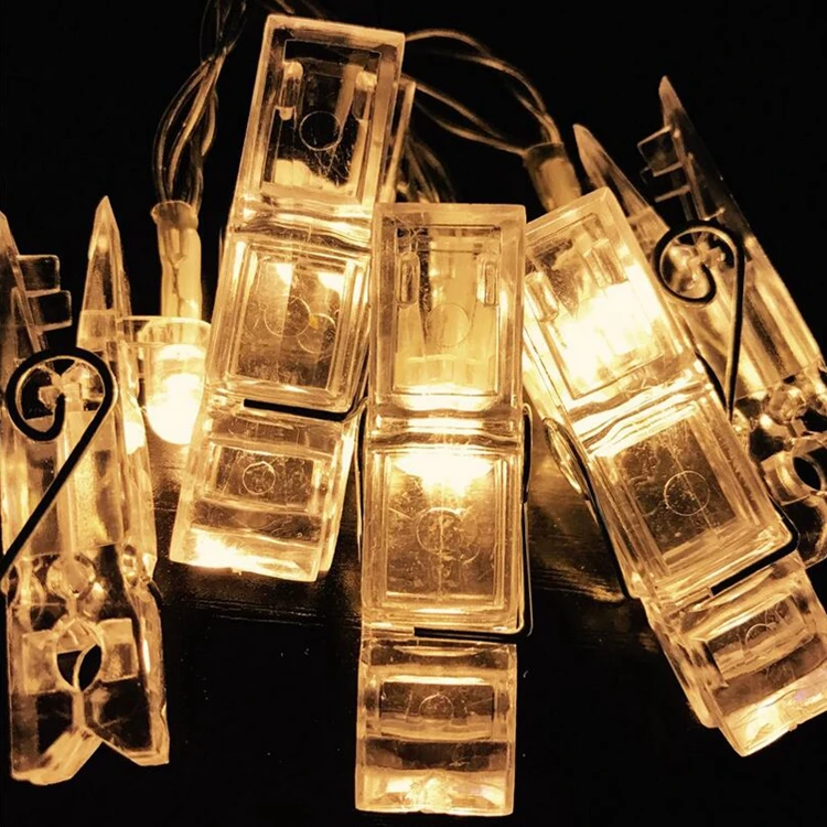 2 м светодиодная гирлянда с зажимом для фото сказочные огни AA батарейка украшения