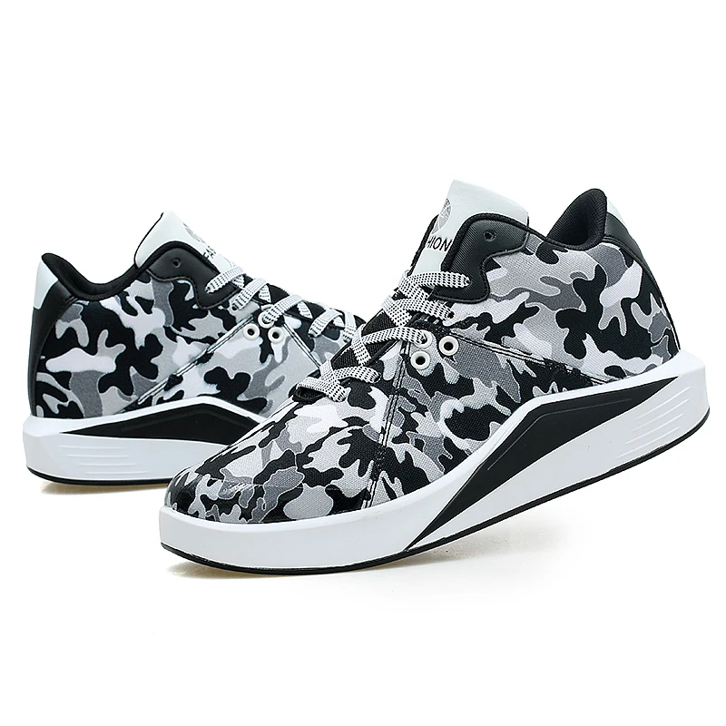 

Explosion personality high to help men's skateboard shoes casual sports shoes professional non-slip wear sneakers breathable