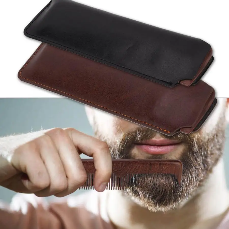 2 вида цветов черные сандаловые гребни для бороды шаблон укладки с сумкой