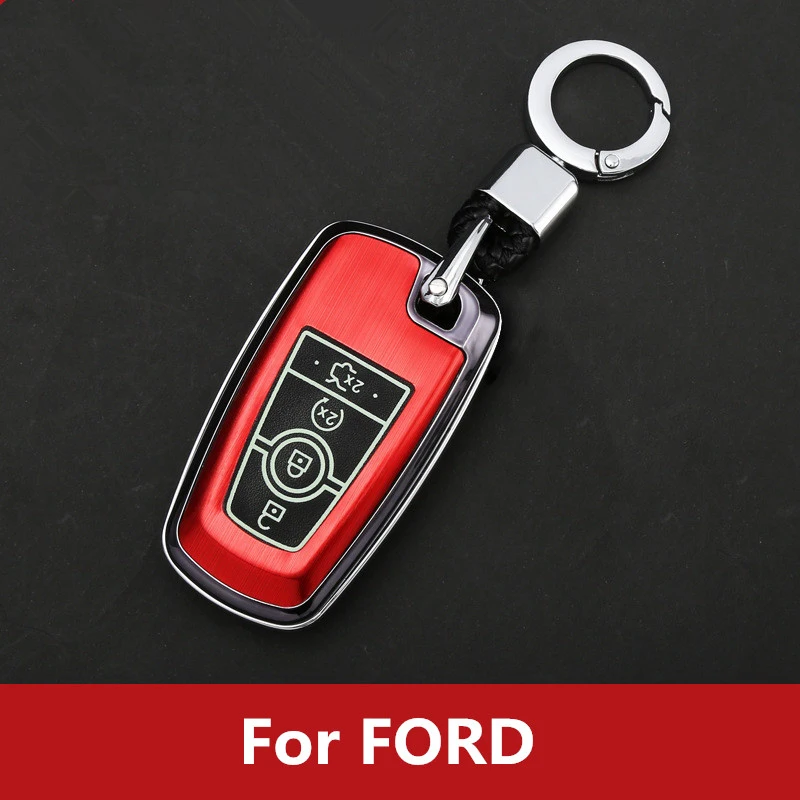 Светящийся чехол для ключей для Ford Fusion Mustang Explorer F-150 F-250 F-350 дистанционного Футляр для ключей брелок 4 кнопки