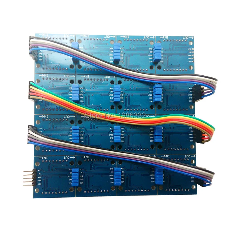 WS16 5 В MAX7219 8x8 матричный светодио дный MCU Управление Дисплей Micro Лер 16 в 1 модуль + 15 P
