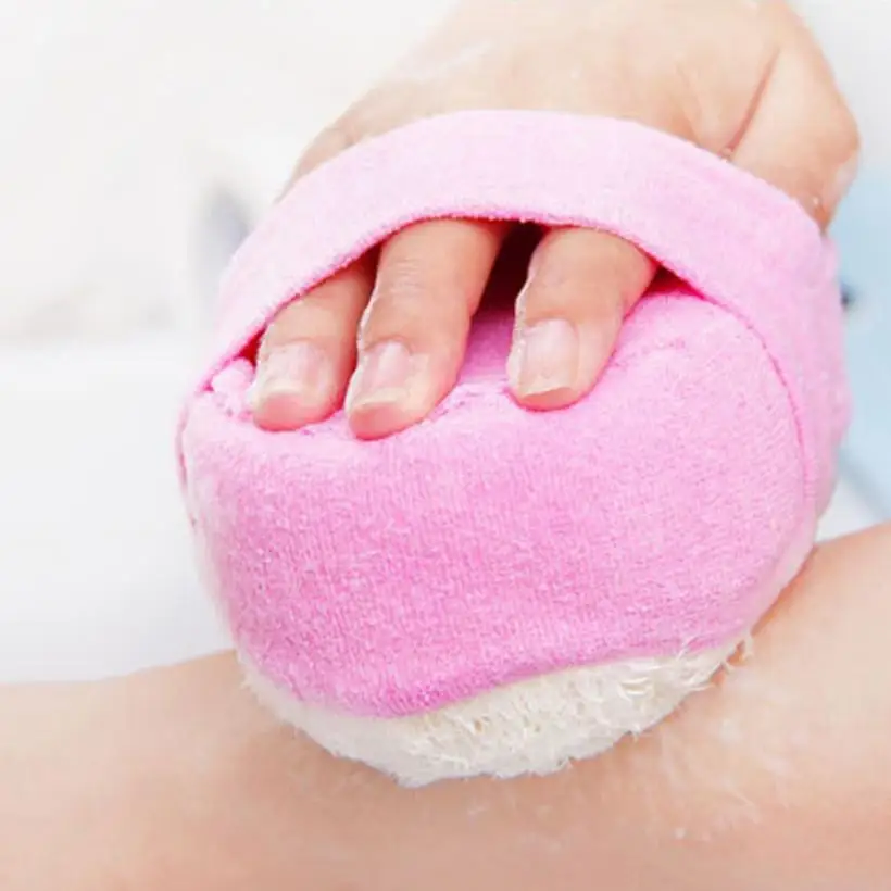 Ванна мочалка натуральная мочалка Luffa Мочалка для душа горшок для тела губка скруббер инструмент полотенце