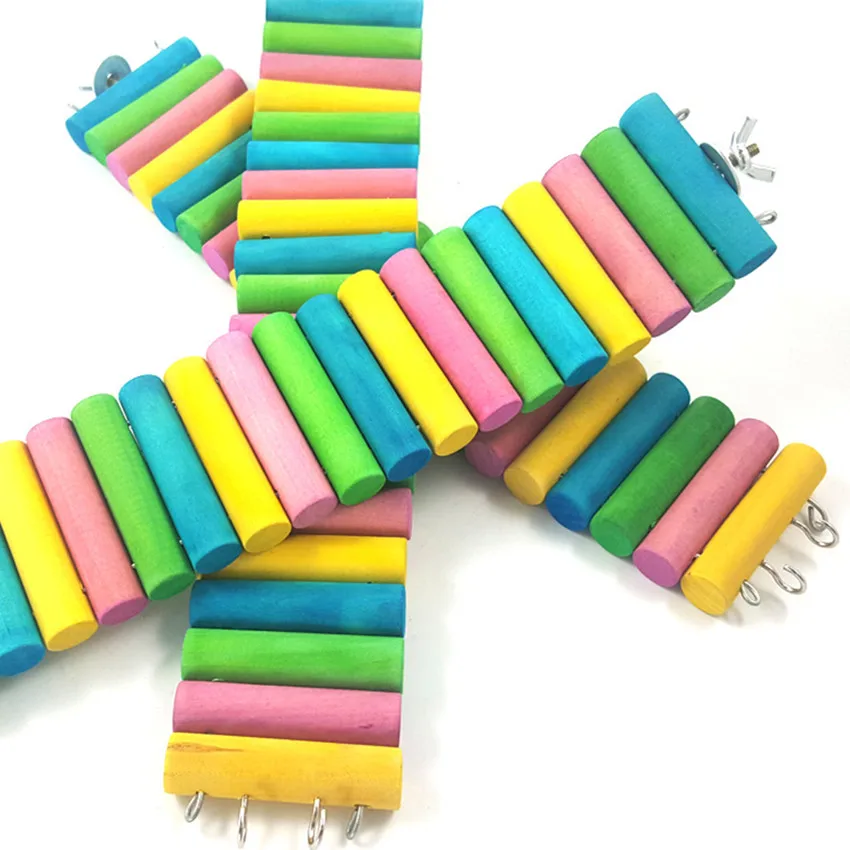 Фиолетовая звезда попугай красочные деревянные висячие качели лестница игрушка