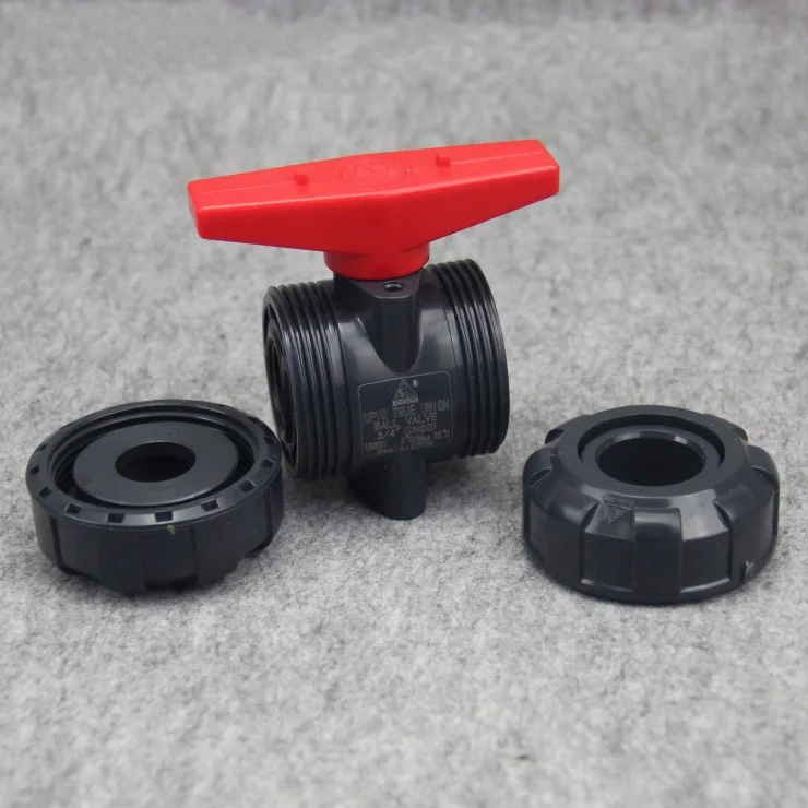 2 way SANKING True Union ball valve UPVC 11/2&quot/ inch manual 150 PSI pressure socket end ANSI | Обустройство дома