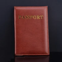 2019 new business men passport cover pu leather brand id holder document bag travel passport holder card case protective sleeve