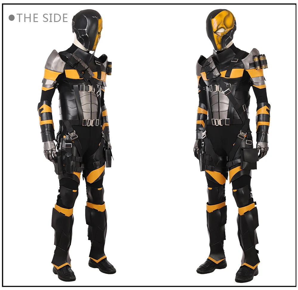 DC супер злодей Deathstroke Косплей Костюм мужской полный комплект Slade Joseph Wilson Косплей Костюм Костюмы на Хэллоуин для мужчин