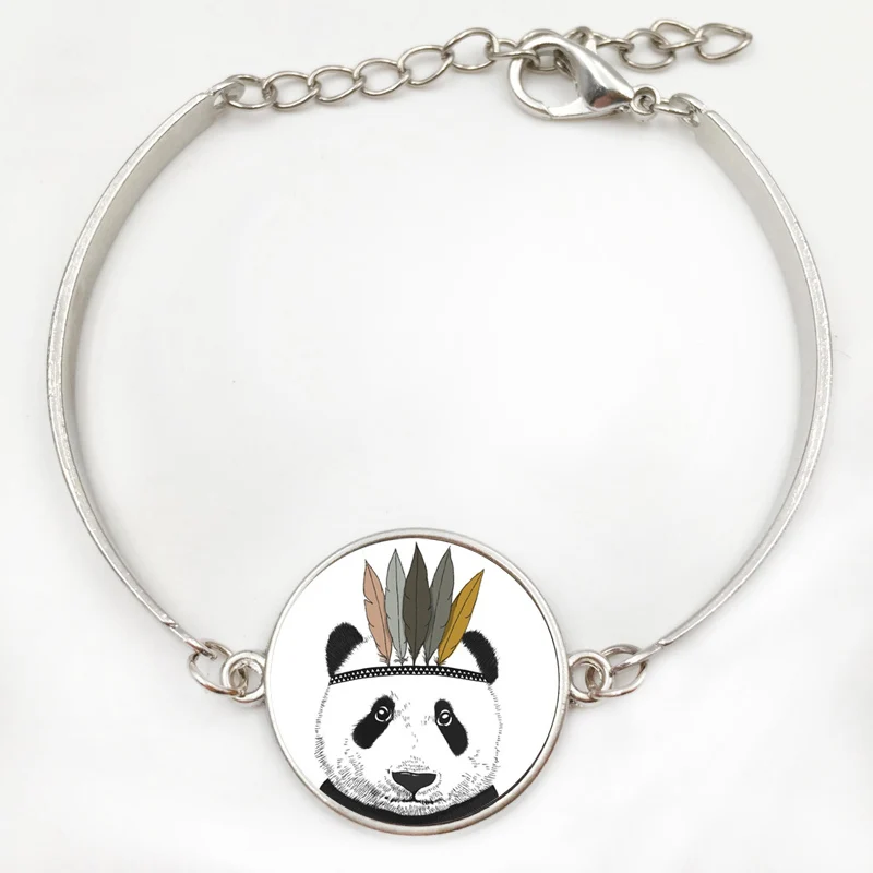 Panda Bear Bronze Plated Pendant Necklace Wildlife Art Indian Style Vintage Women Jewelry Men Bijoux | Украшения и аксессуары