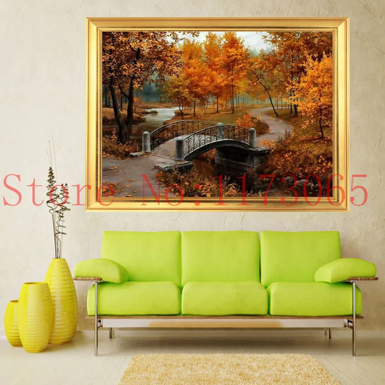 Набор для вышивки крестиком Golden Panno из хлопка 14ct без принта осенняя вышивка