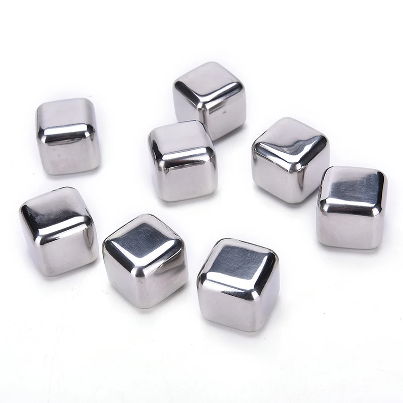 8 шт./компл. из нержавеющей стали многоразовые кубики льда напиток/Виски камни с