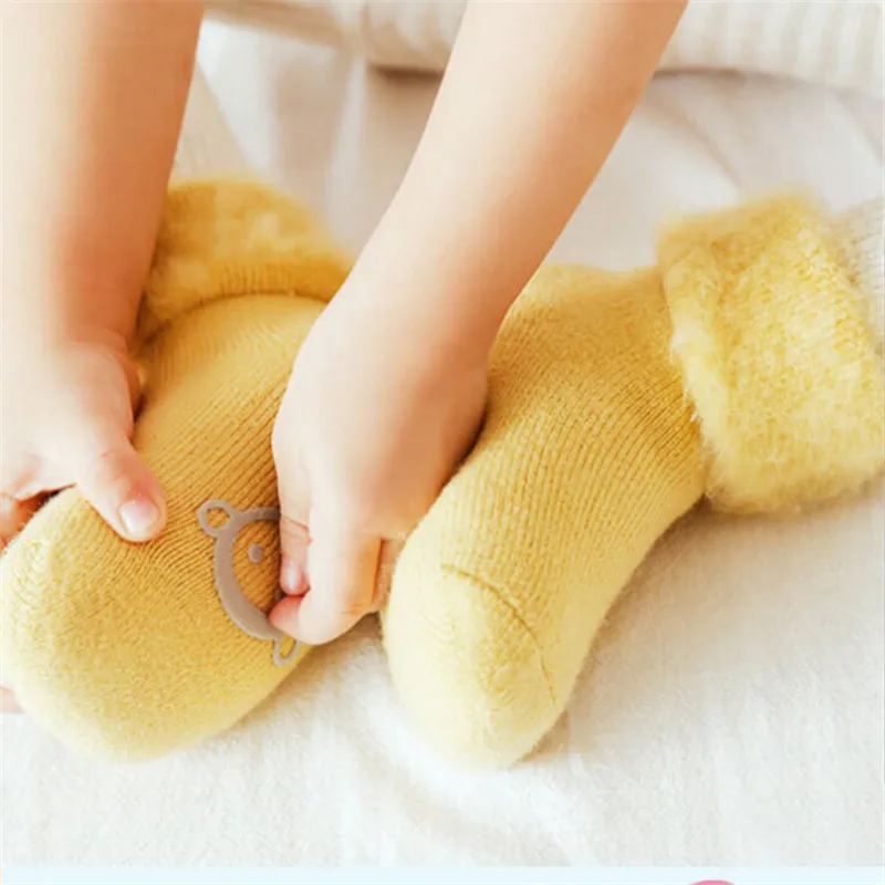 Emmababy Baby boys girl Winter Thick Terry Floor Socks Warm Newborn Cotton Boys Girls Cute Toddler | Детская одежда и обувь