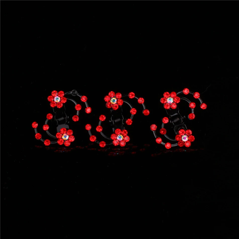 Женский зажим для волос AWAYTR 6 шт./Лот Блестящий Изысканный цветок сливы со