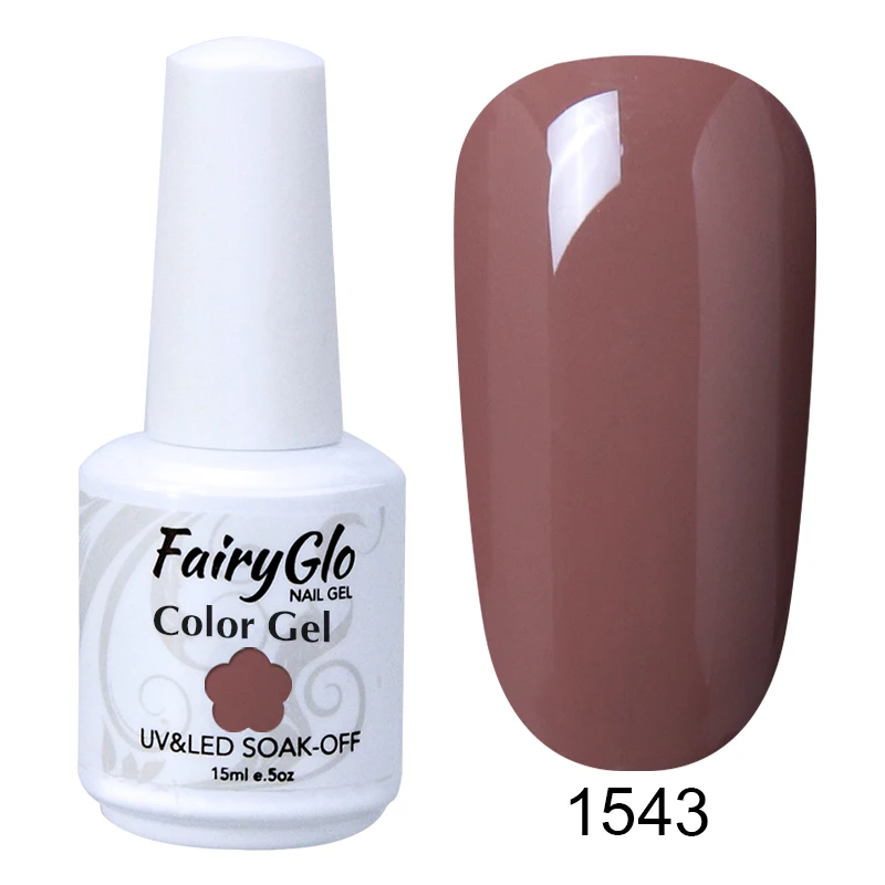 1543 FairyGlo 15 мл белый флакон гель для ногтей УФ-гель для ногтей верхнее покрытие длинный последний Гибридный гель лак обычный лак для ногтей Lucky Enamal - Цвет: 1543