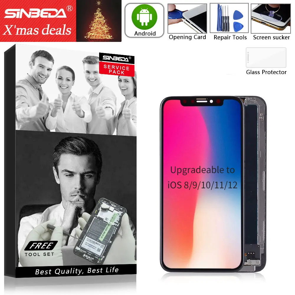 OEM Высокое качество для iPhone X ЖК дисплей сенсорный экран GX без битых пикселей 3D в