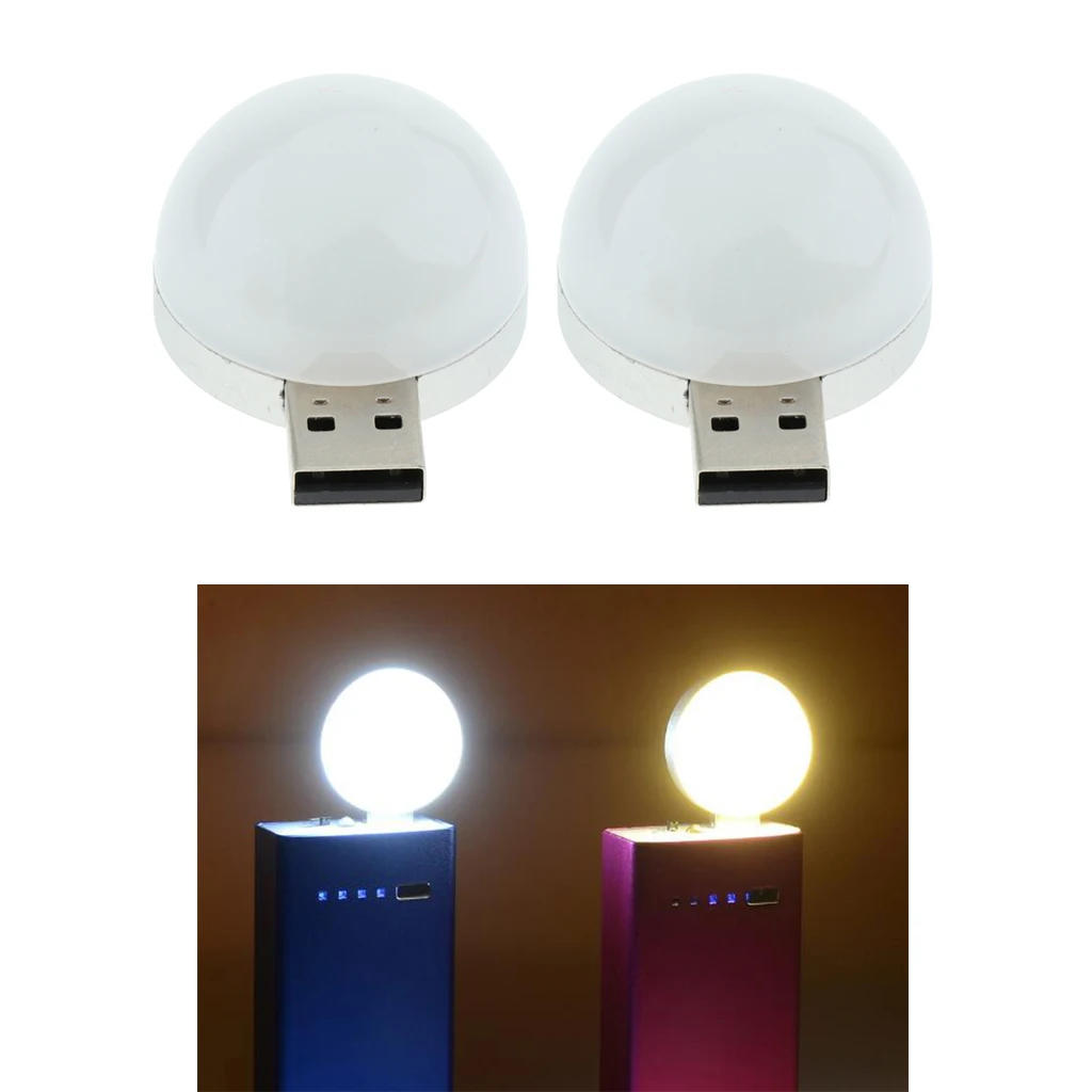 Закругленный светодиодный ночник с USB 2 упаковки для спальни настольной палатки