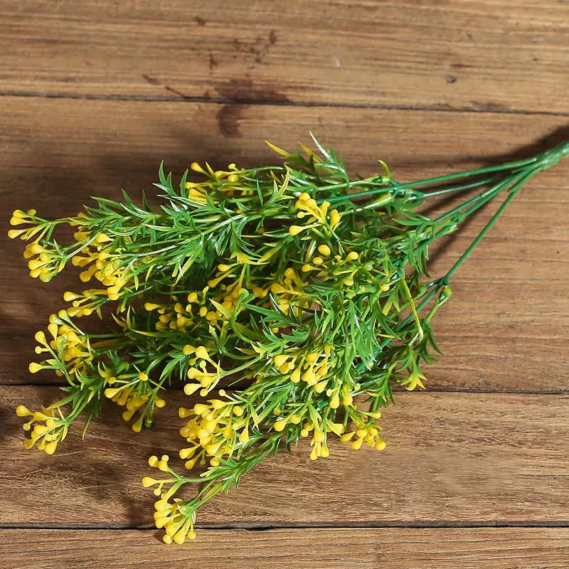 Искусственный цветок Miraflor Свадебные товары для дома DIY ВЕНОК листы ремесла Моделирование дешевые искусственные цветы - Цвет: Yellow