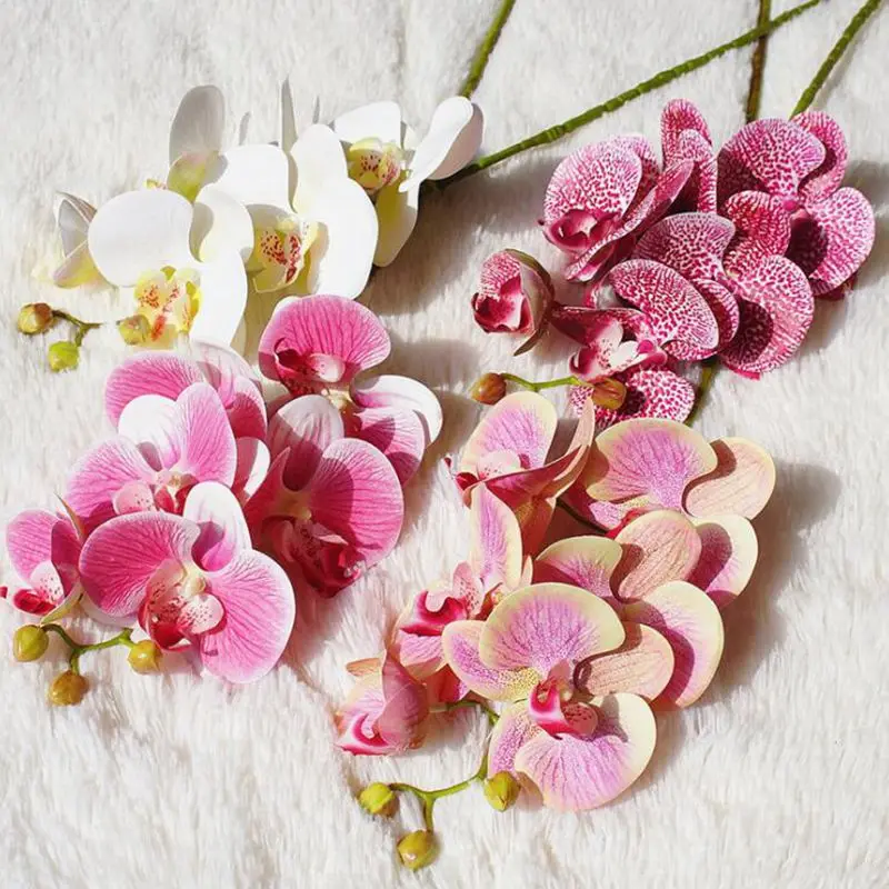 3D Искусственные бабочки цветы орхидеи искусственный цветок для дома свадьбы