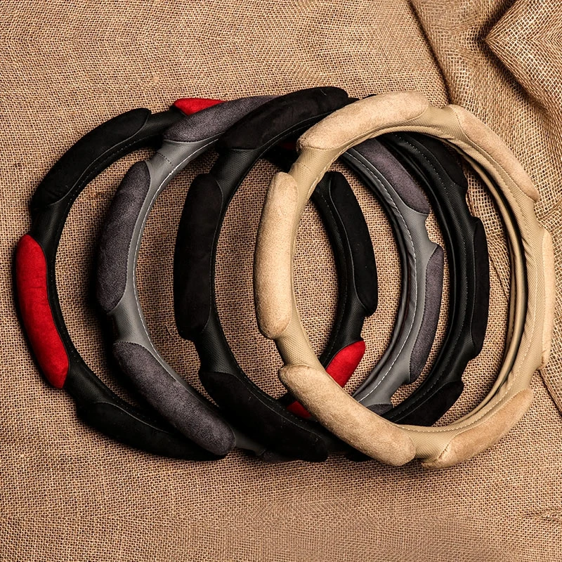 Чехол рулевого колеса автомобиля с одеждой спортивный 3D дизайн/Флокирование Для