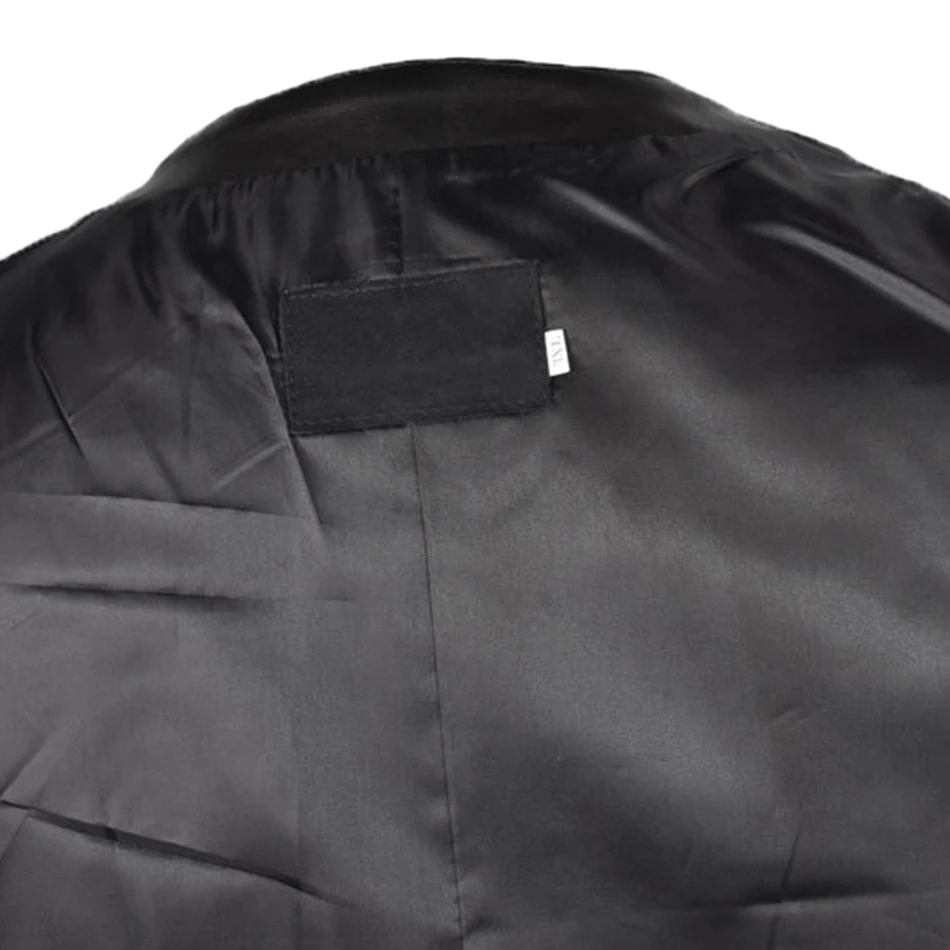 LA SPEZIA размера плюс 5xl Жилеты мужские черные из натуральной кожи жилет мужской овчины карманы Тонкий Бизнес Зима без рукавов куртки