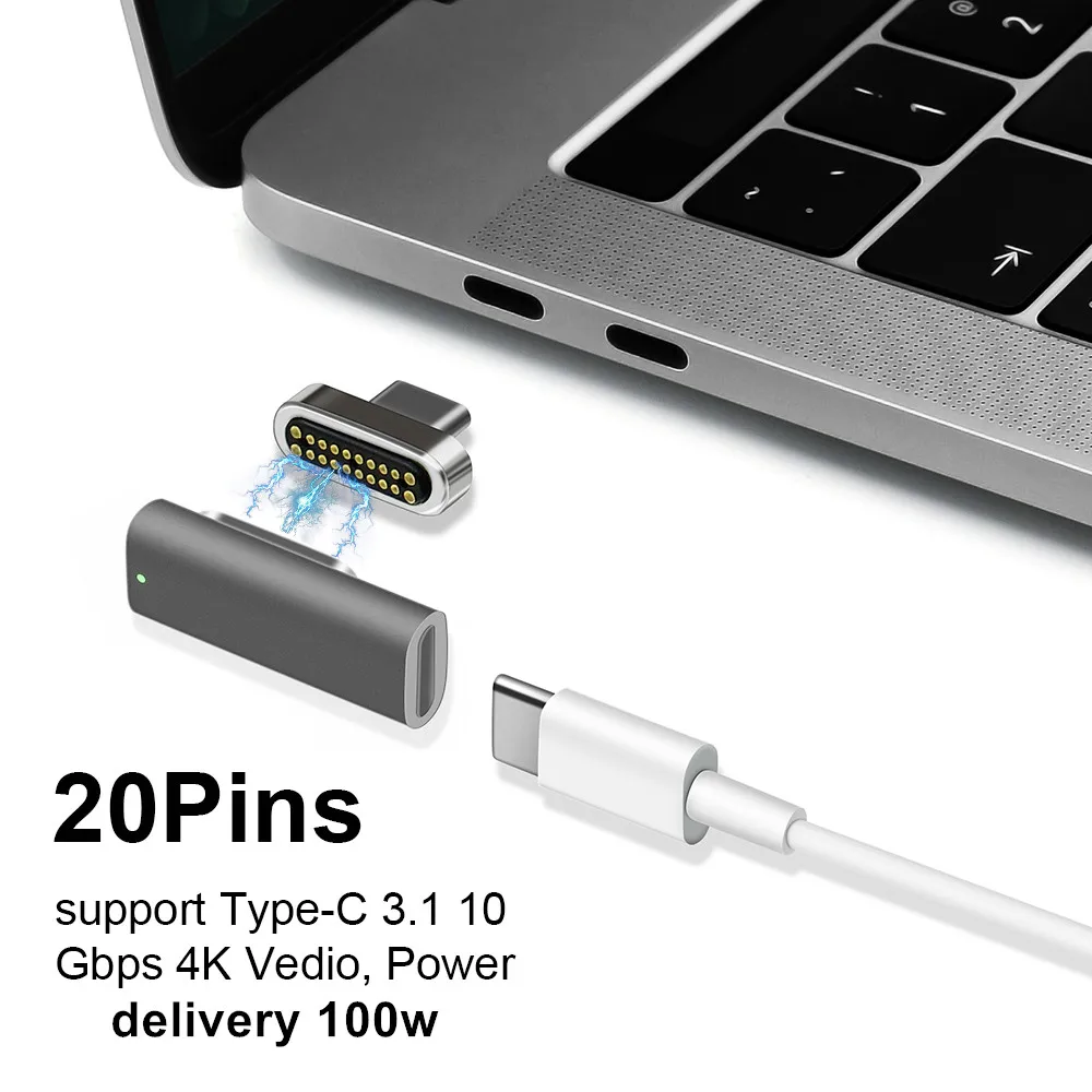 Магнитный адаптер USB C Type C- 3 1 VeIDI 4 K @ 60 Гц высокое разрешение поддерживает