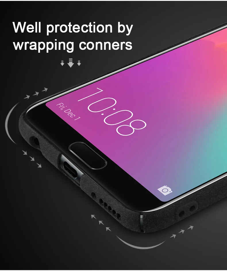 IMAK Для Meizu 16th Plus, чехол, твердый PC матовый защитный чехол для телефона, для Meizu 16, защитный экран+ пленка для экрана+ кольцо-держатель
