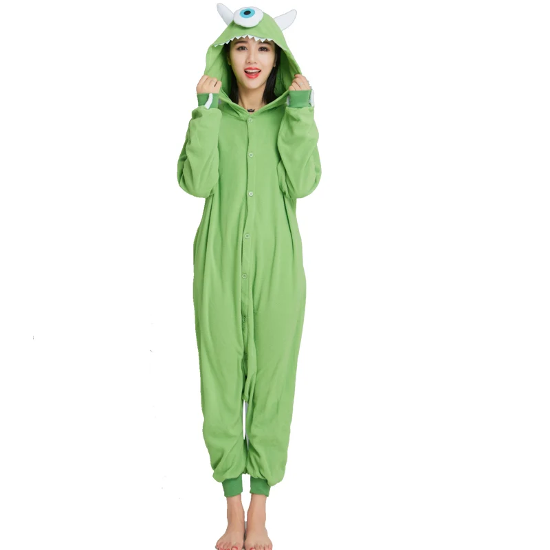 

Green Alien Onesie For Women Kigurumi Pajamas Onesies Adult Halloween Cartoon Party Cosplay Pyjamas Men Animal Bodysuits Costume