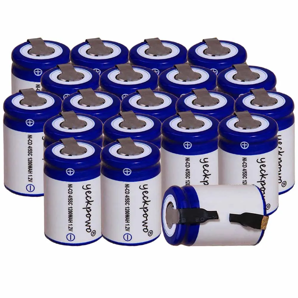 Самая низкая цена 20 шт 4/5SC батареи 1 2 v аккумуляторные 1200 mAh nicd Батарея для