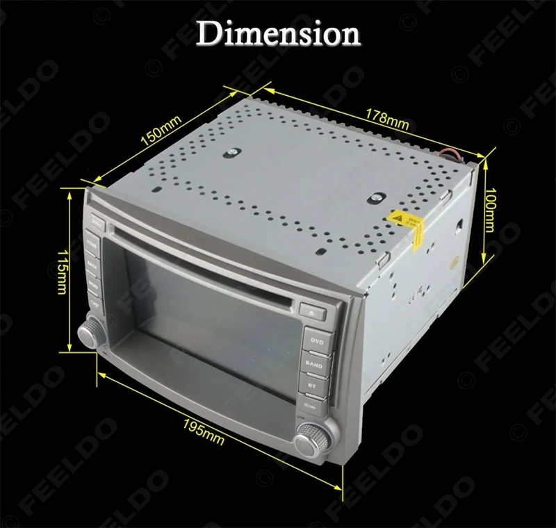 FEELDO 6 2 &quotAndroid 0 (64 бит) DDR3 2G/16G/4G LTE четырехъядерный автомобильный DVD GPS радио