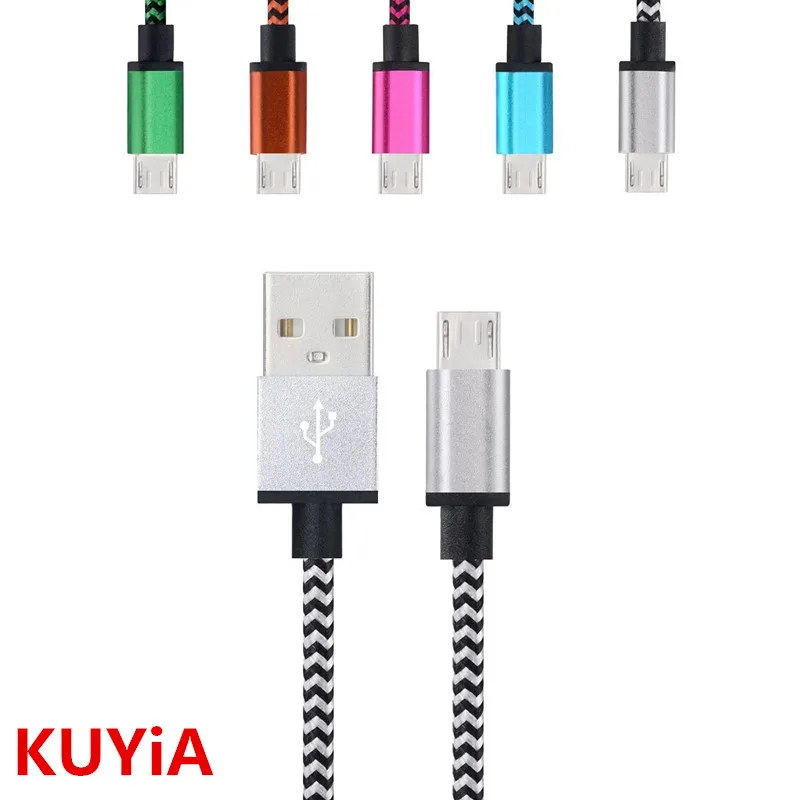 Универсальный плетеный провод Micro USB кабель для синхронизации нейлоновых